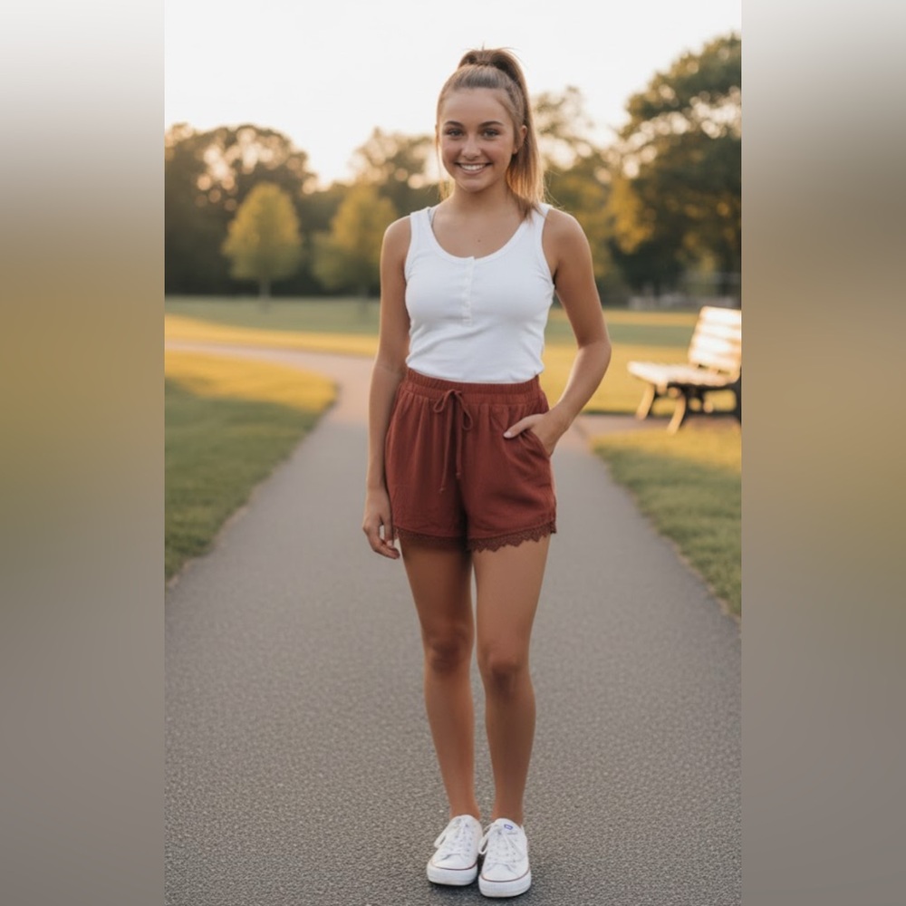 New- Brown Shorts by Kingston Grey Juniors'